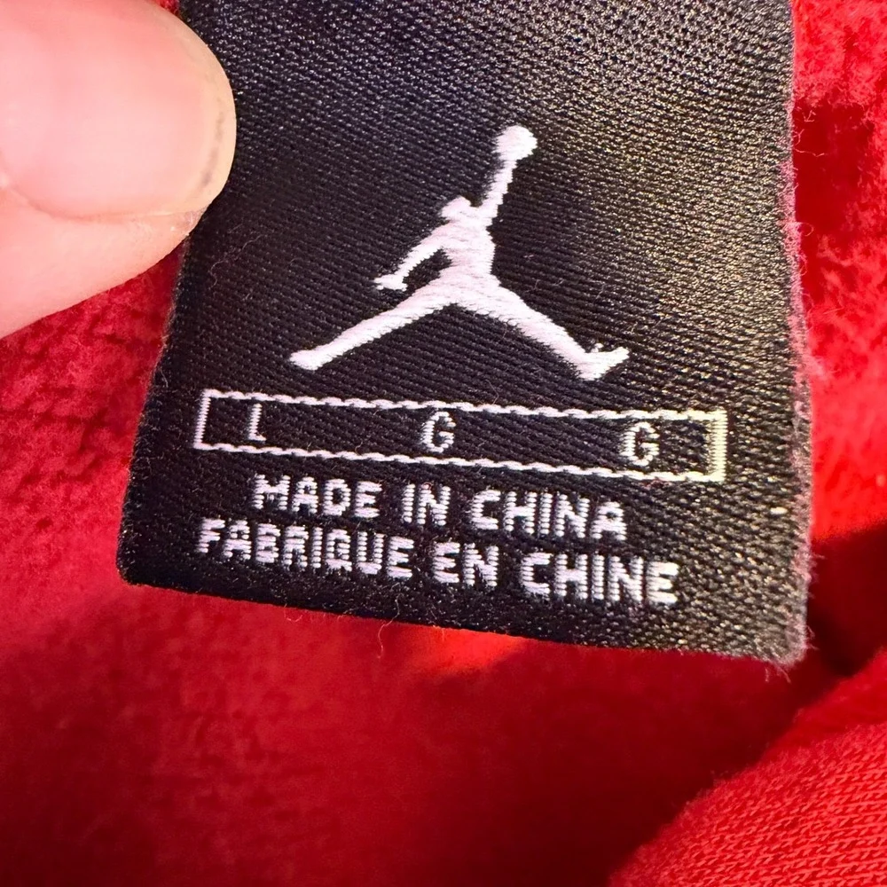 Jordan Mens L Retro 5 Vintage Red Hoodie 